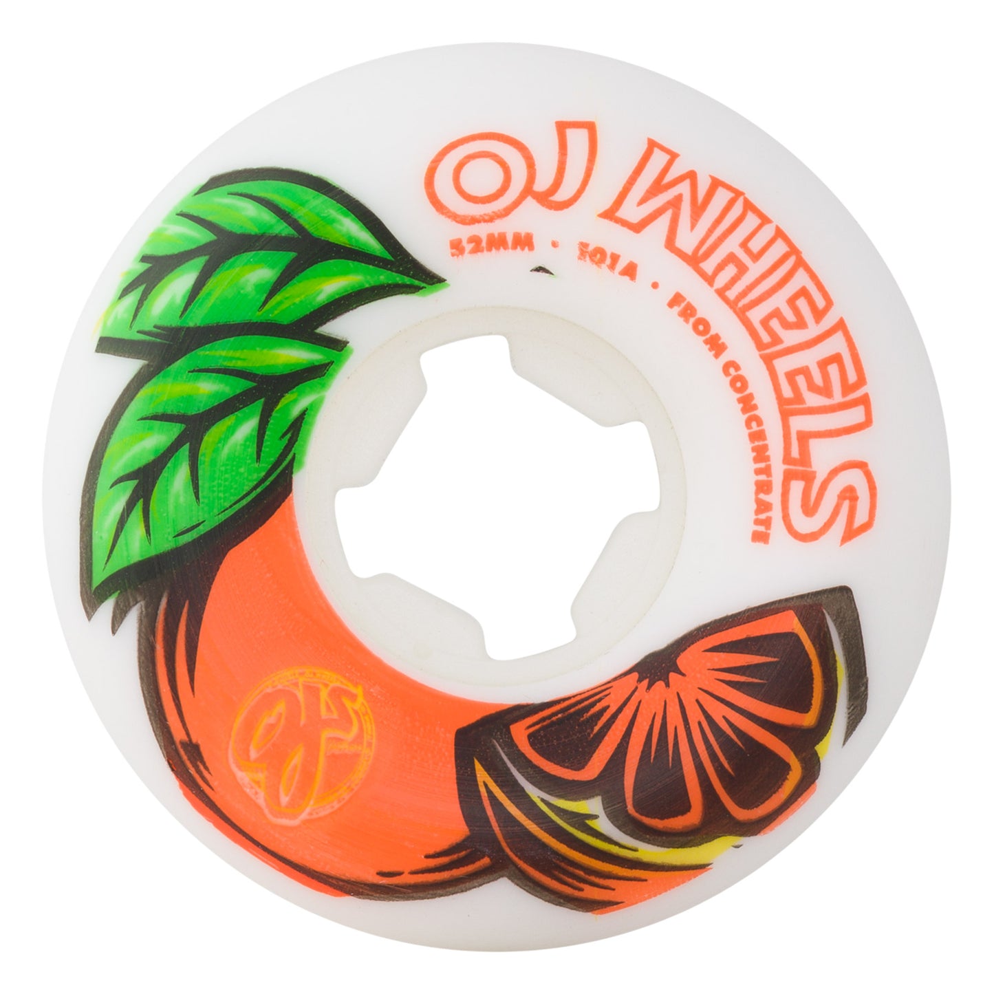 From Concentrate White Orange Hardline 101a OJ Wheels