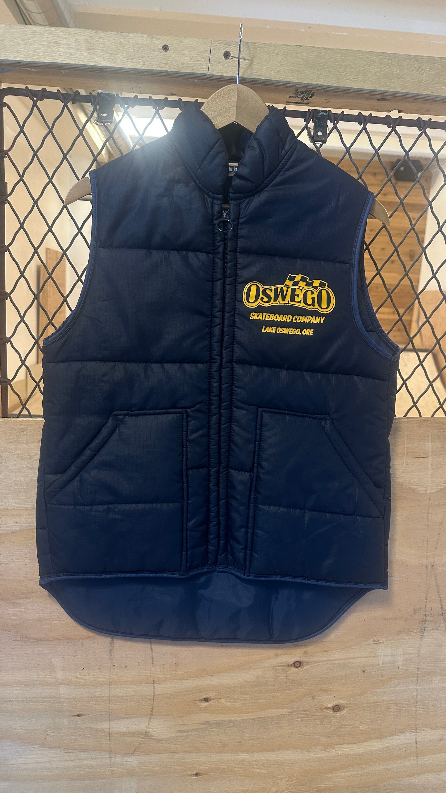 OSC Big Smith Blue Quilt Puffer Vest Small Union Made