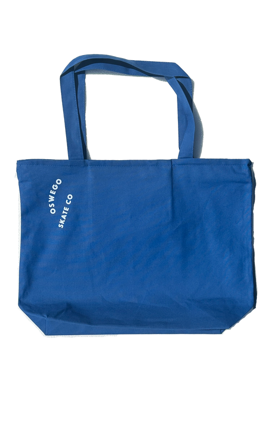 Zip Top Tote Blue