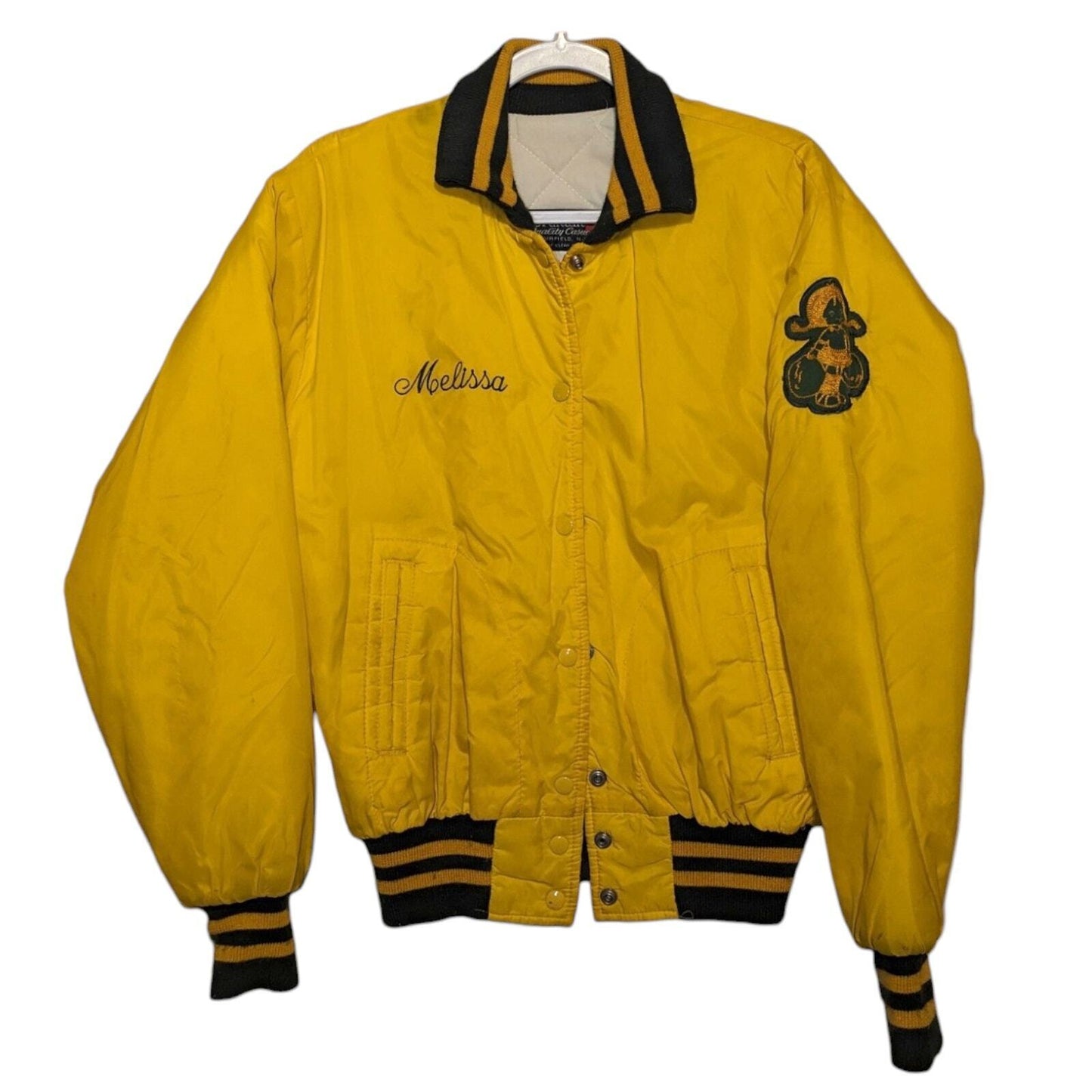 80s Oswego State Cheerleading Nylon Varsity Bomber jacket