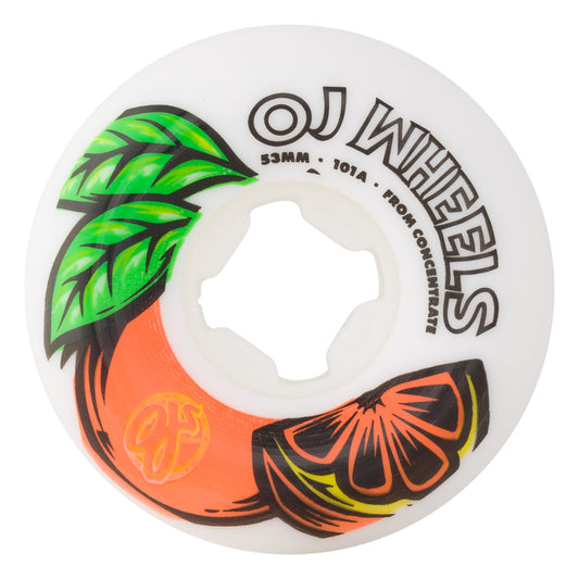 From Concentrate White Orange Hardline 101a OJ Wheels