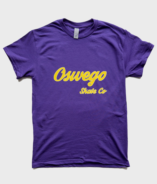 Gold OSC Script SS T-Shirt Purple