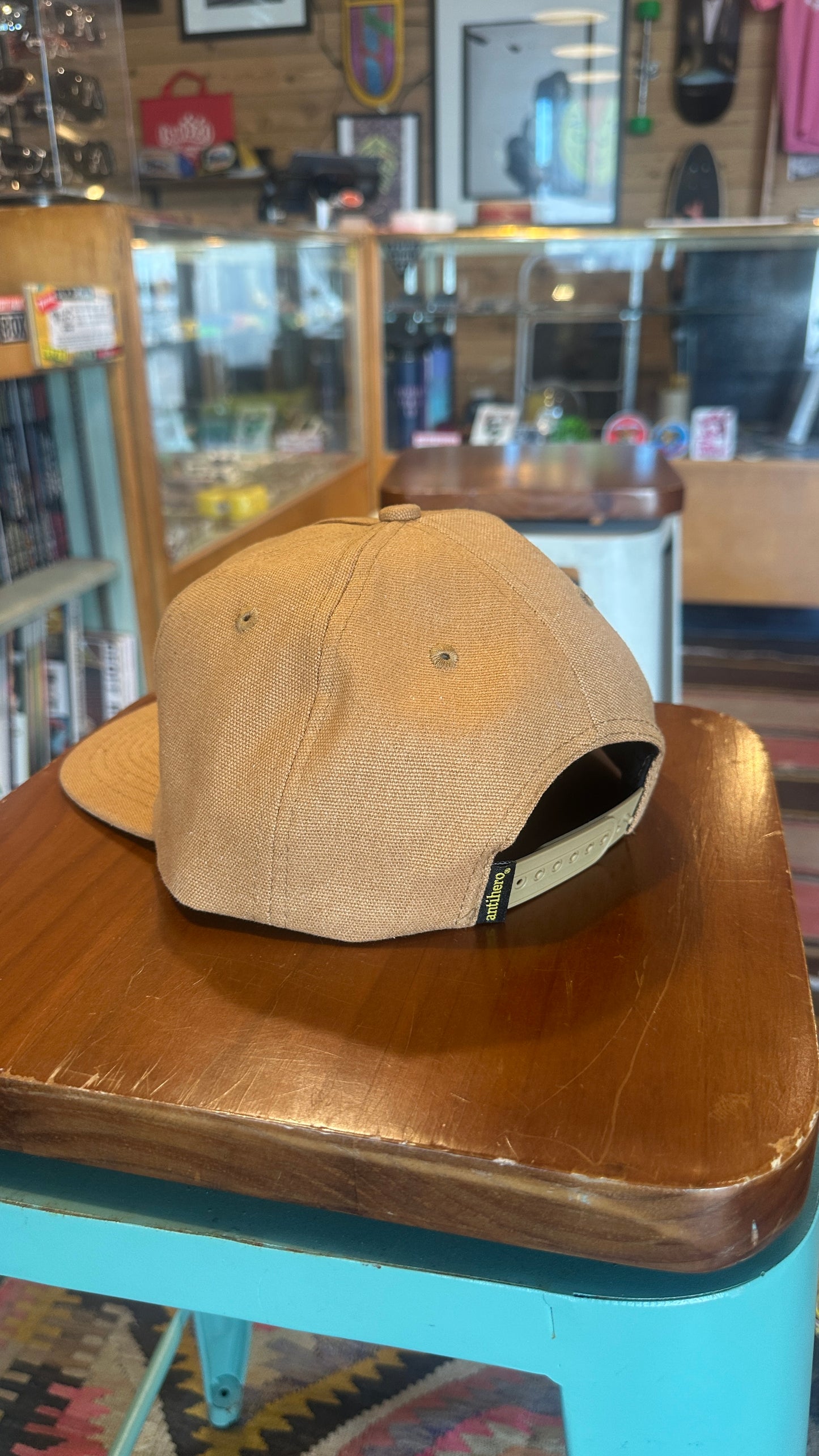 Antihero, duck canvas, gold lettering hat
