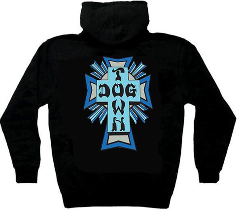 DOGTOWN CROSS LOGO COLOR BLACK/BLUE HD/SWT Medium