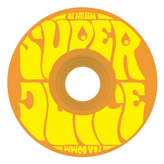 OJ Wheels 60mm, 78a Super Juice Orange w/ refreshed yellow graphics