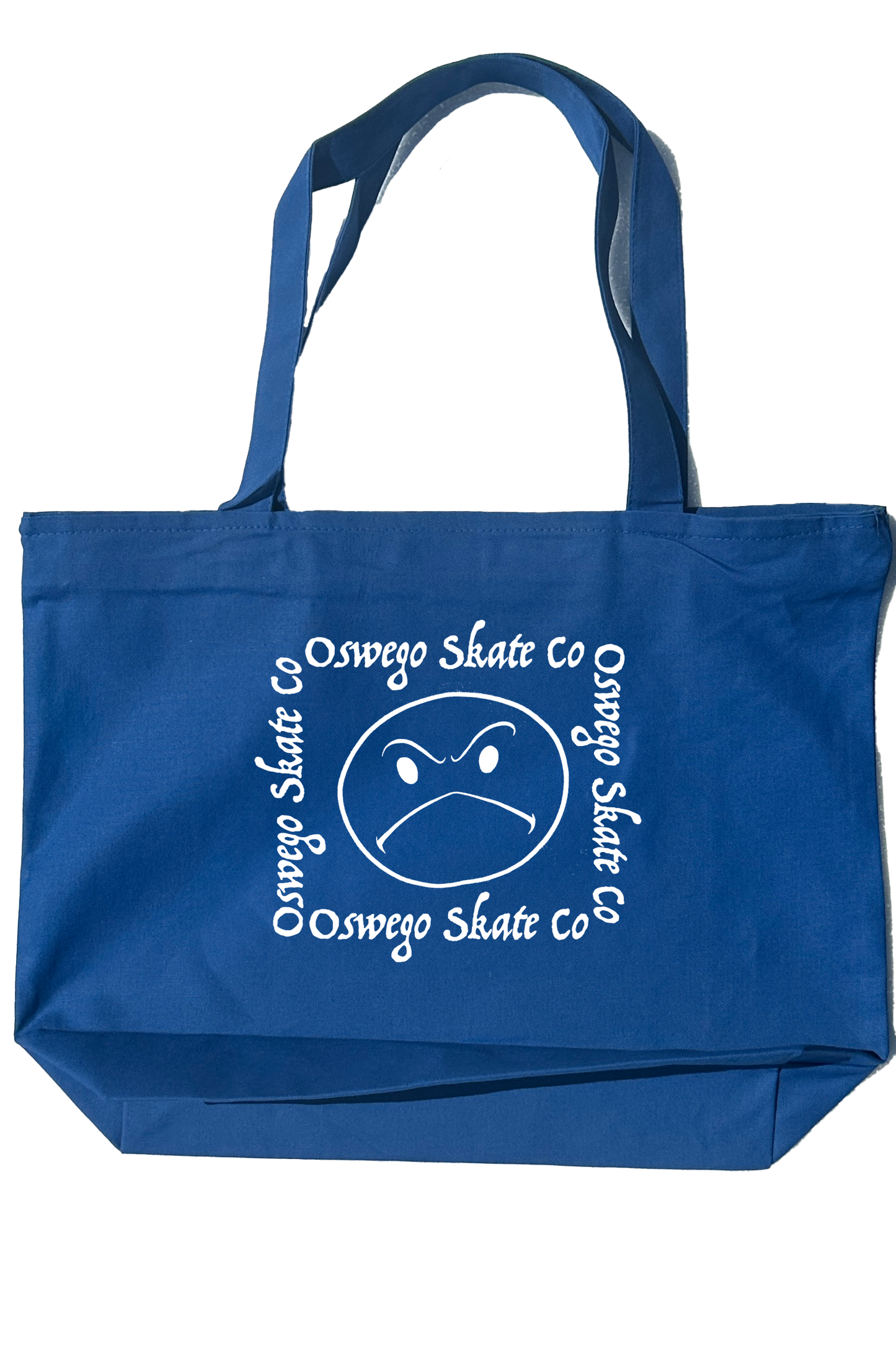 Zip Top Tote Blue