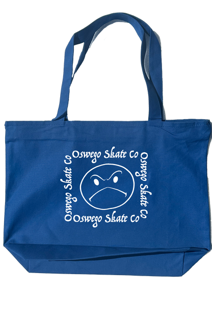 Zip Top Tote Blue