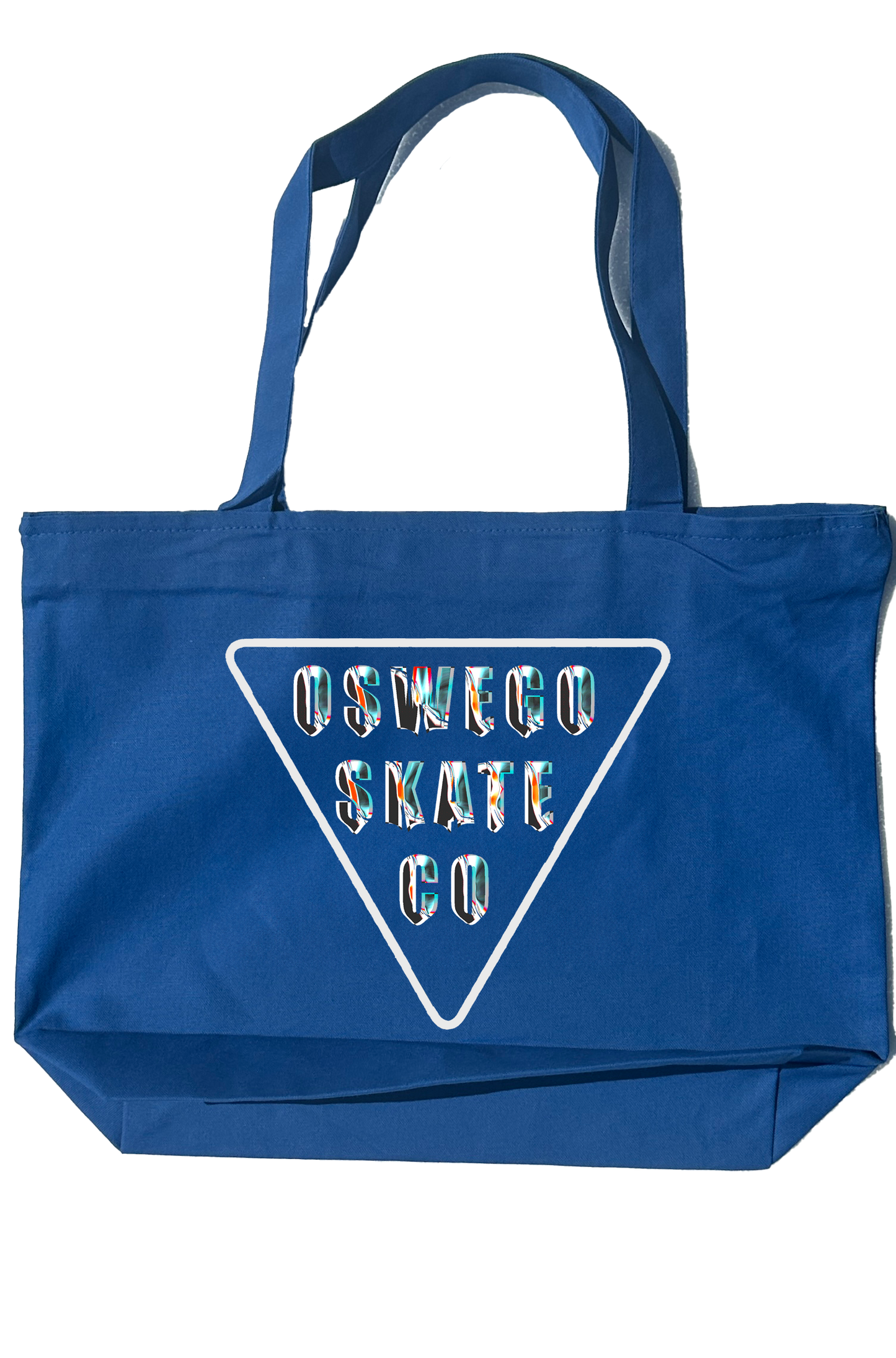 Zip Top Tote Blue
