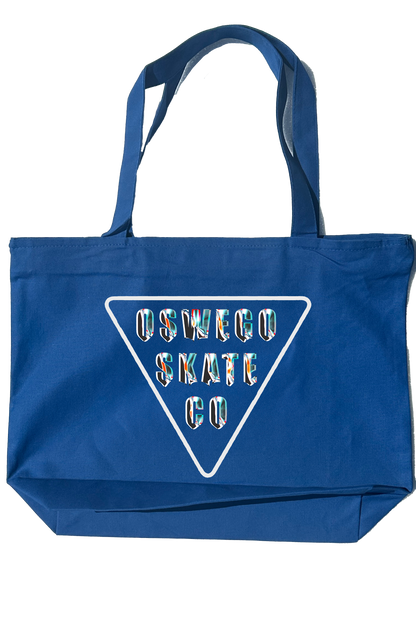 Zip Top Tote Blue