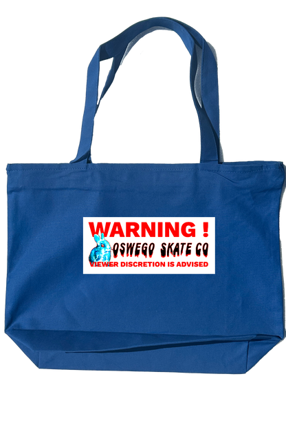 Zip Top Tote Blue