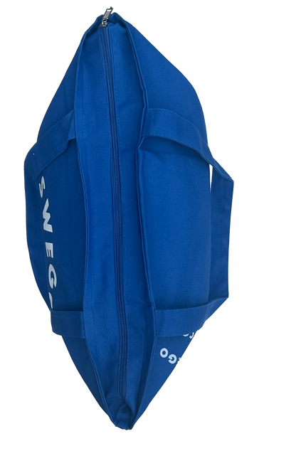 Zip Top Tote Blue