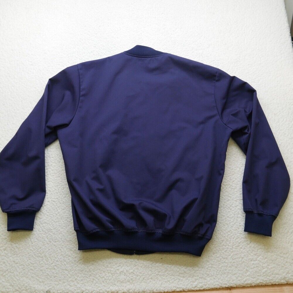 Vintage Unitog Jacket Mens Large Long Union Made Blue Workwear Zip Pockets USA