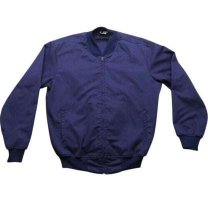 Vintage Unitog Jacket Mens Large Long Union Made Blue Workwear Zip Pockets USA