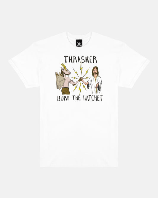 THRASHER X TOY MACHINE B.T.H. WHITE SS T Shirt