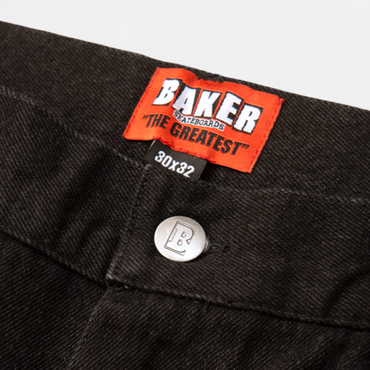 BAKER WARNER DENIM BLACK PANTS
