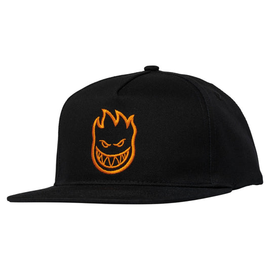SPITFIRE BIGHEAD SNAPBACK HAT BLACK/ORANGE
