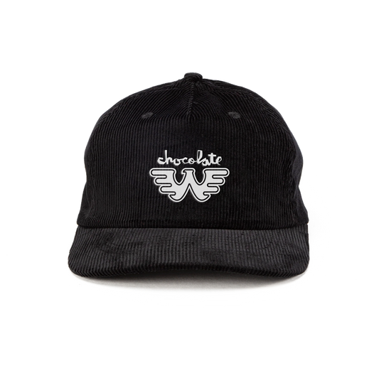 CHOCOLATE WAYLON JENNINGS W CORD 5 PANEL HAT BLACK