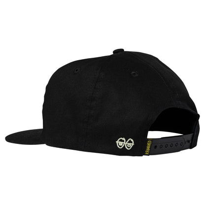 KROOKED MOONSMILE SCRIPT STRAPBACK HAT NAVY/WHITE