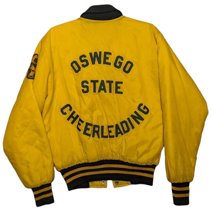 80s Oswego State Cheerleading Nylon Varsity Bomber jacket